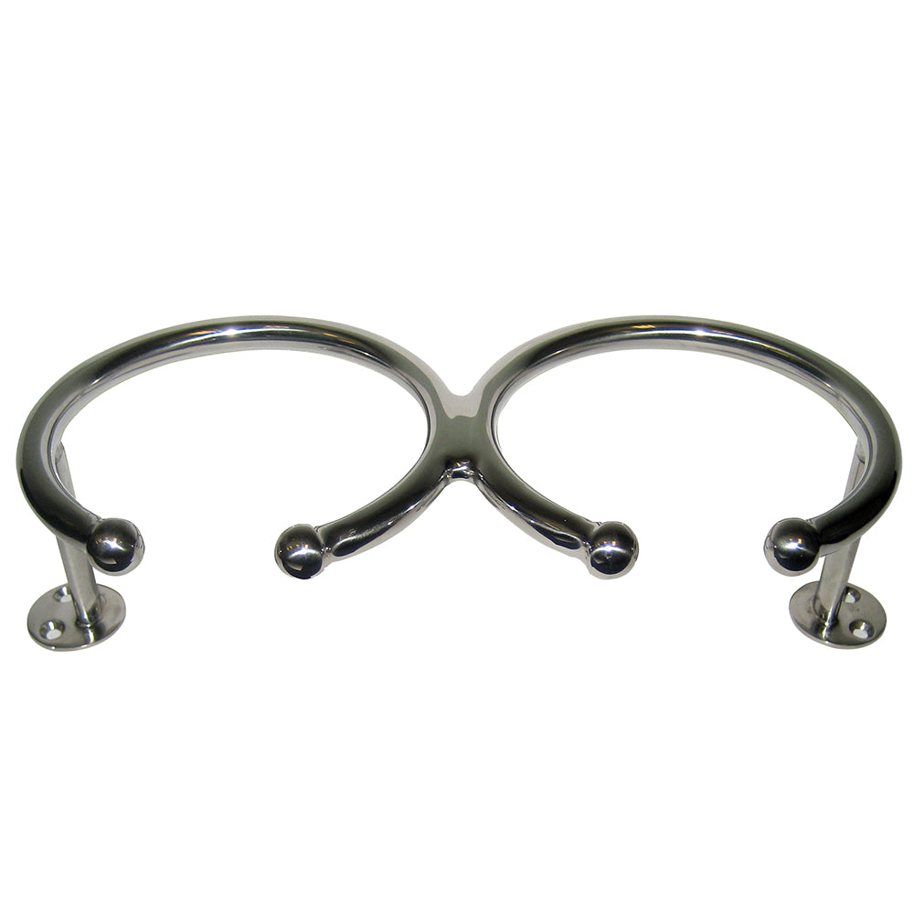 Whitecap Top Mount Ring SS Cup Holder - 2-Drink - Base Mount [S-3517] - First Stop Marine