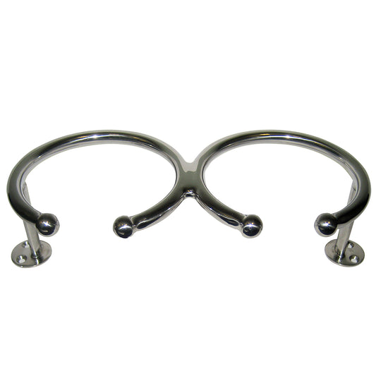 Whitecap Top Mount Ring SS Cup Holder - 2-Drink - Base Mount [S-3517] - First Stop Marine