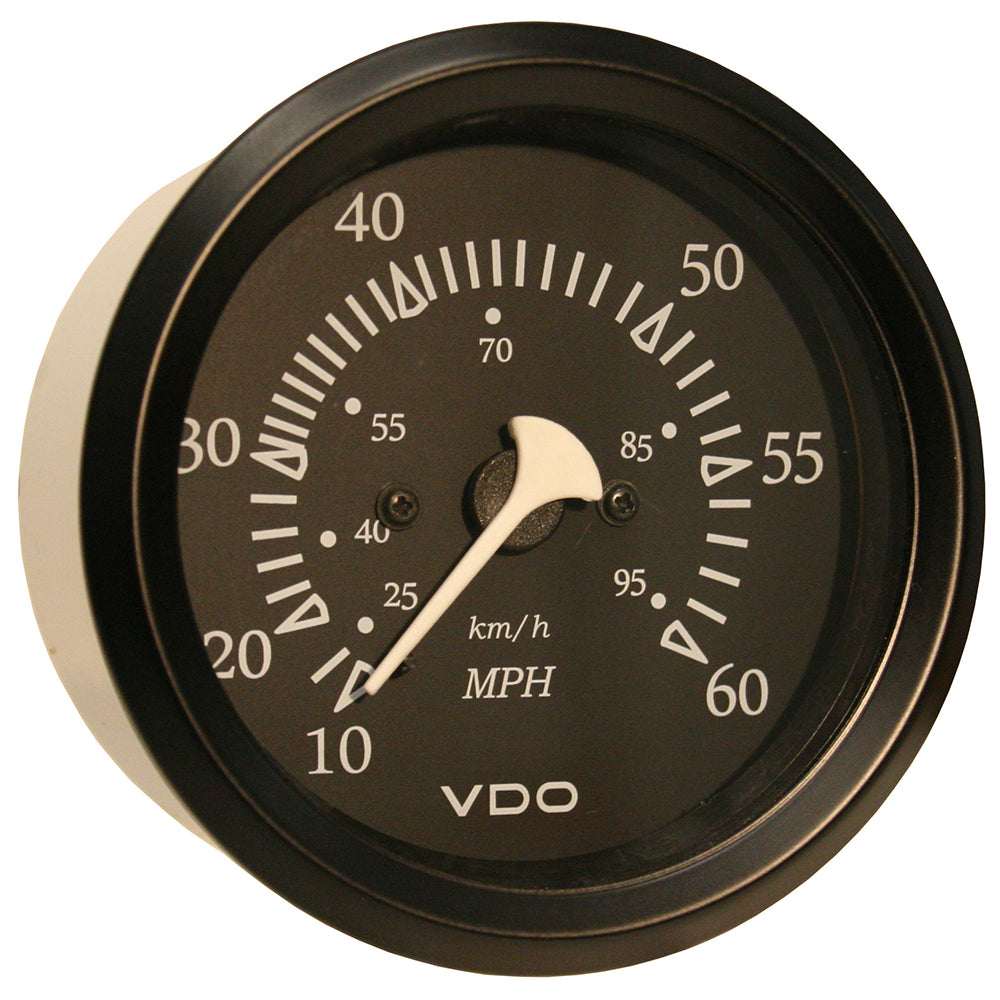 VDO Cockpit Marine 85mm (3-3/8") 60 MPH Pitot Speedometer - Black Dial/Bezel [260-11795] - First Stop Marine