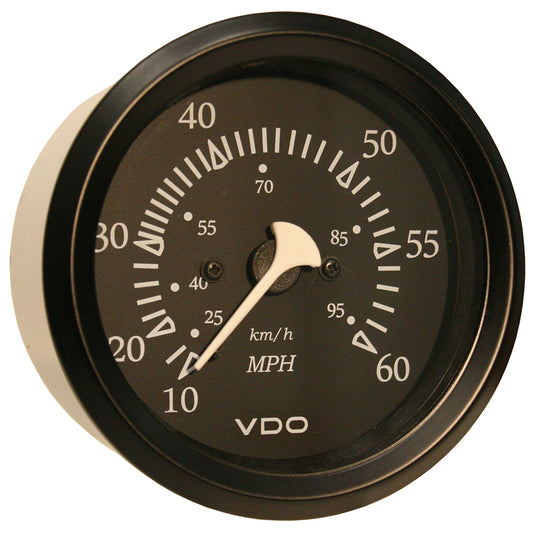 VDO Cockpit Marine 85mm (3-3/8") 60 MPH Pitot Speedometer - Black Dial/Bezel [260-11795] - First Stop Marine