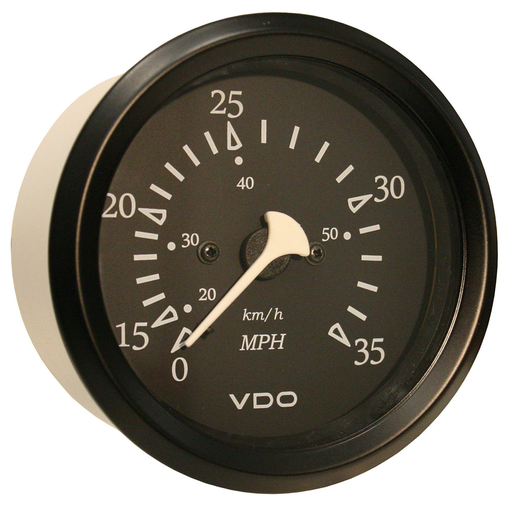 VDO Cockpit Marine 85mm (3-3/8") 35 MPH Pitot Speedometer - Black Dial/Bezel [260-11796] - First Stop Marine