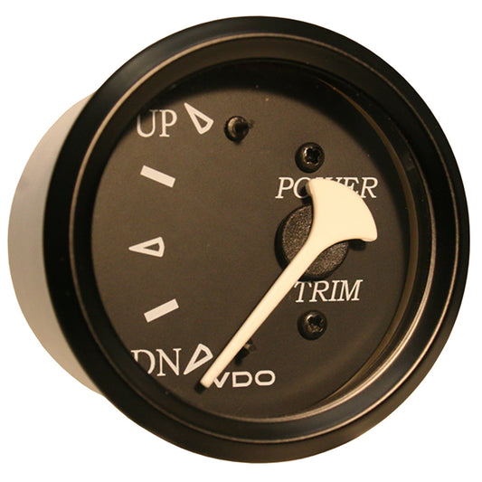 VDO Cockpit Marine Trim Gauge - f/Evinrude and Johnson Engines - Black Dial/Bezel [382-11804] - First Stop Marine