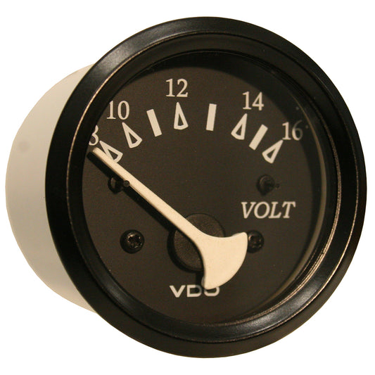 VDO Cockpit Marine 52mm (2-1/16") Voltmeter- Black Dial/Bezel [332-11805] - First Stop Marine