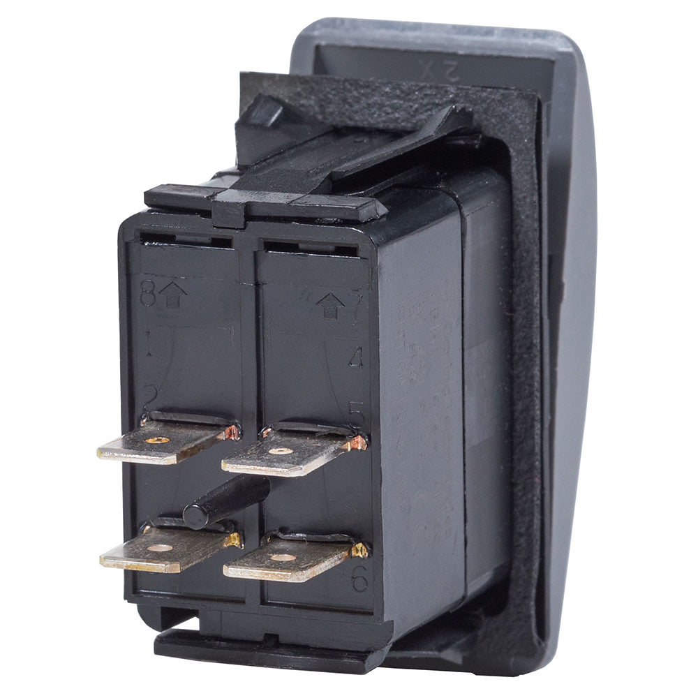 Blue Sea 7935 Contura II Switch DPST Black - OFF-(ON) [7935] - First Stop Marine