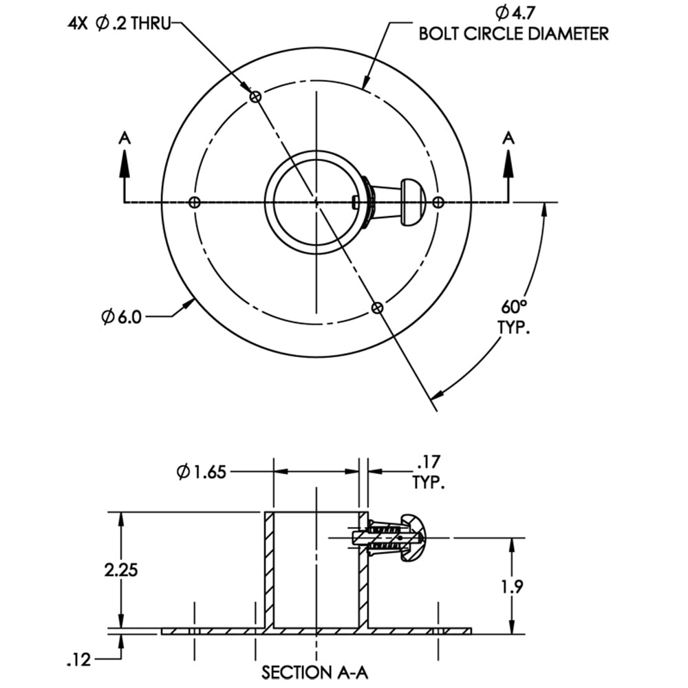 TACO Stainless Steel Table Base w/Locking Pin [F16-0006L] - First Stop Marine