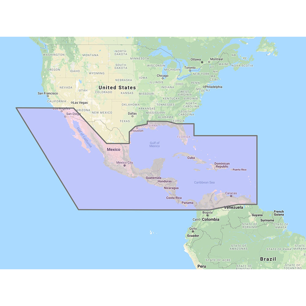 Furuno Central America, Caribbean  Part of Mexico Vector Chart - 3D Data  Standard Resolution Satellite Photos - Unlock Code [MM3-VNA-027] - First Stop Marine