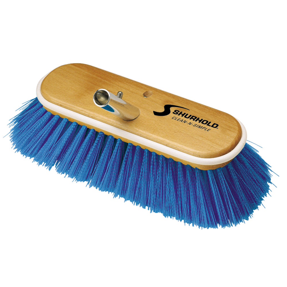 Shurhold 10" Extra-Soft Deck Brush - Blue Nylon Bristles [975] - First Stop Marine