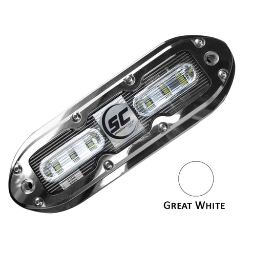 Shadow-Caster SCM-6 LED Underwater Light w/20' Cable - 316 SS Housing - Great White [SCM-6-GW-20] - First Stop Marine