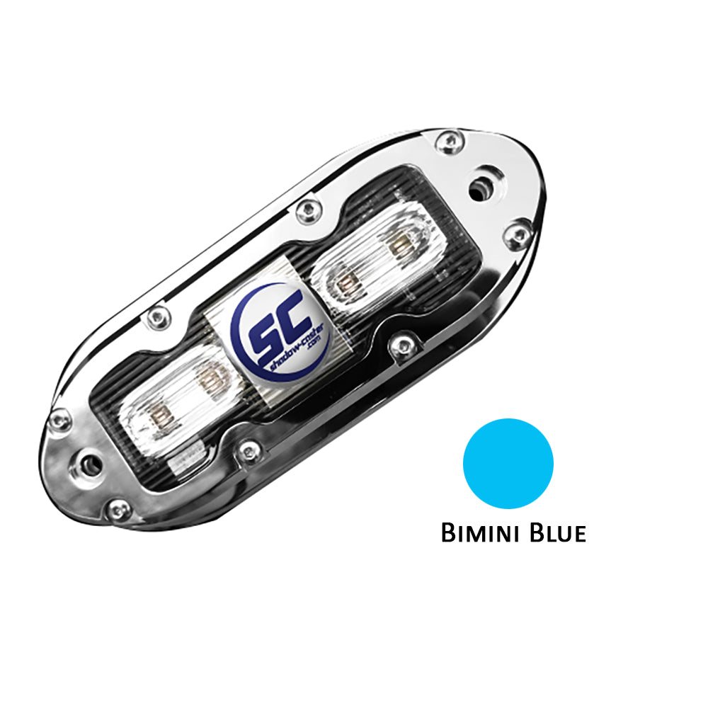 Shadow-Caster SCM-4 LED Underwater Light w/20' Cable - 316 SS Housing - Bimini Blue [SCM-4-BB-20] - First Stop Marine