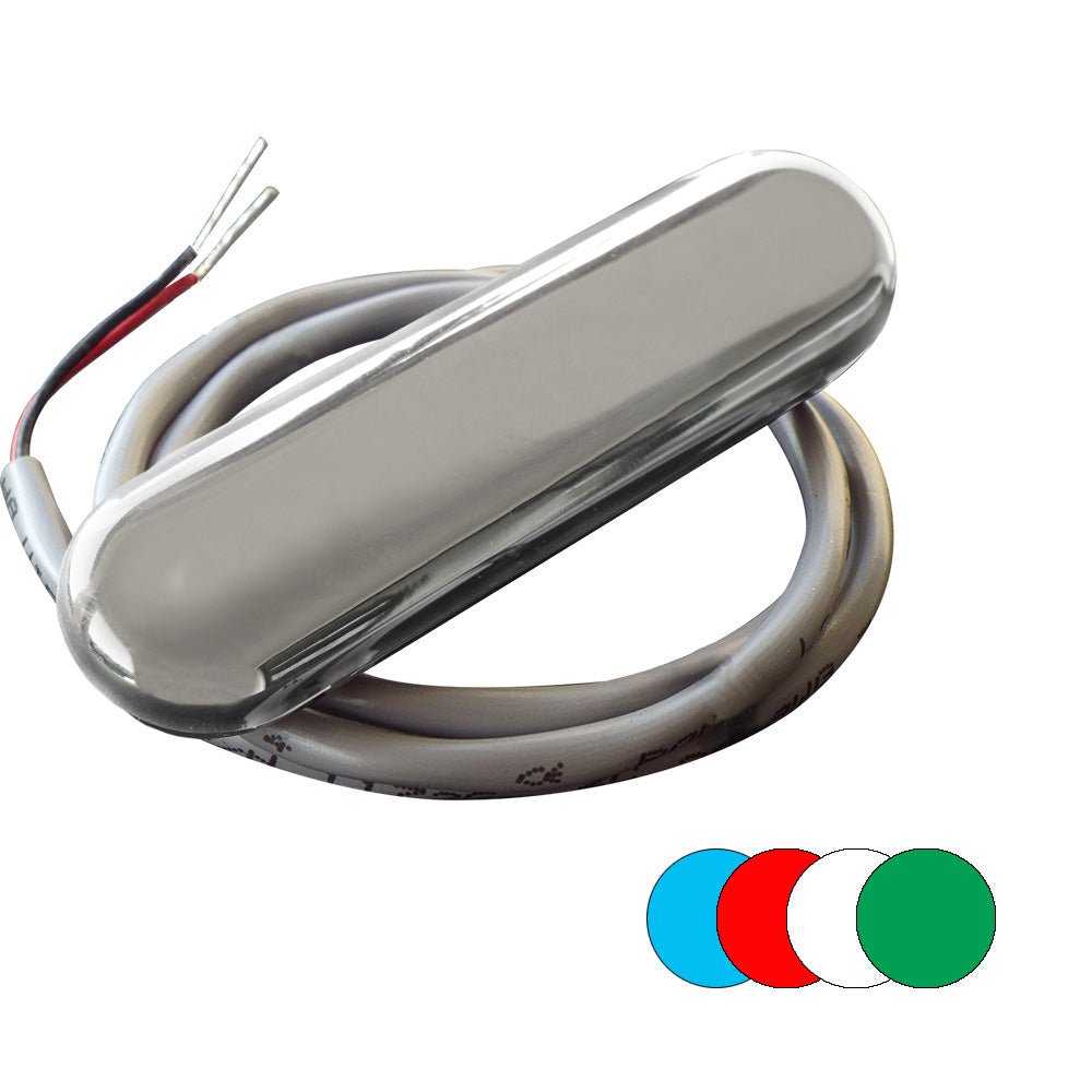 Shadow-Caster Courtesy Light w/2' Lead Wire - 316 SS Cover - RGB Multi-Color - 4-Pack [SCM-CL-RGB-SS-4PACK] - First Stop Marine