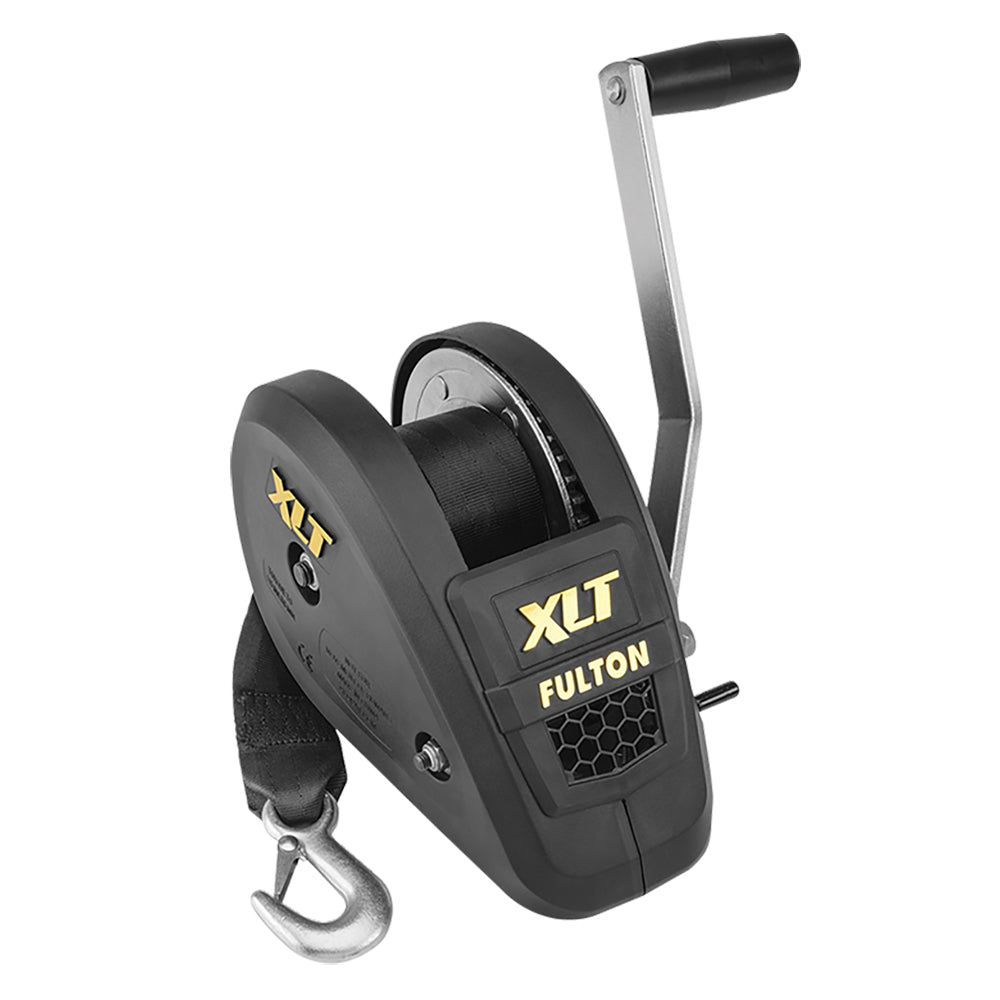 Fulton 1800lb Single Speed Winch w/20' Strap Included - Black Cover [142314] - First Stop Marine