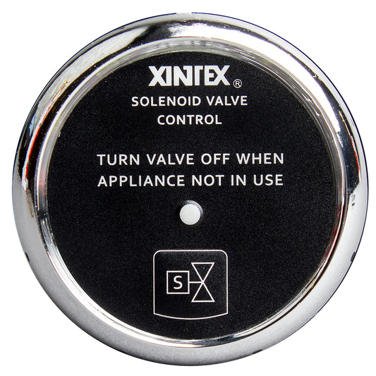 Fireboy-Xintex Propane Control  Solenoid Valve w/Chrome Bezel Display [C-1C-R] - First Stop Marine