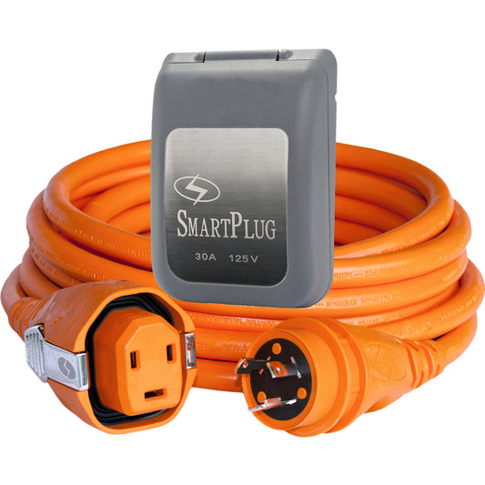 SmartPlug 30 AMP SmartPlug/Twist Type Cordset w/Grey Inlet Cover- 50 [C30503BM30PG] - First Stop Marine