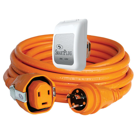 SmartPlug 30 AMP SmartPlug/Twist Type Cordset w/White Inlet Cover- 50 [C30503BM30PW] - First Stop Marine