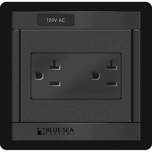 Blue Sea 1479 360 Panel - 120V AC DUal Outlet [1479] - First Stop Marine