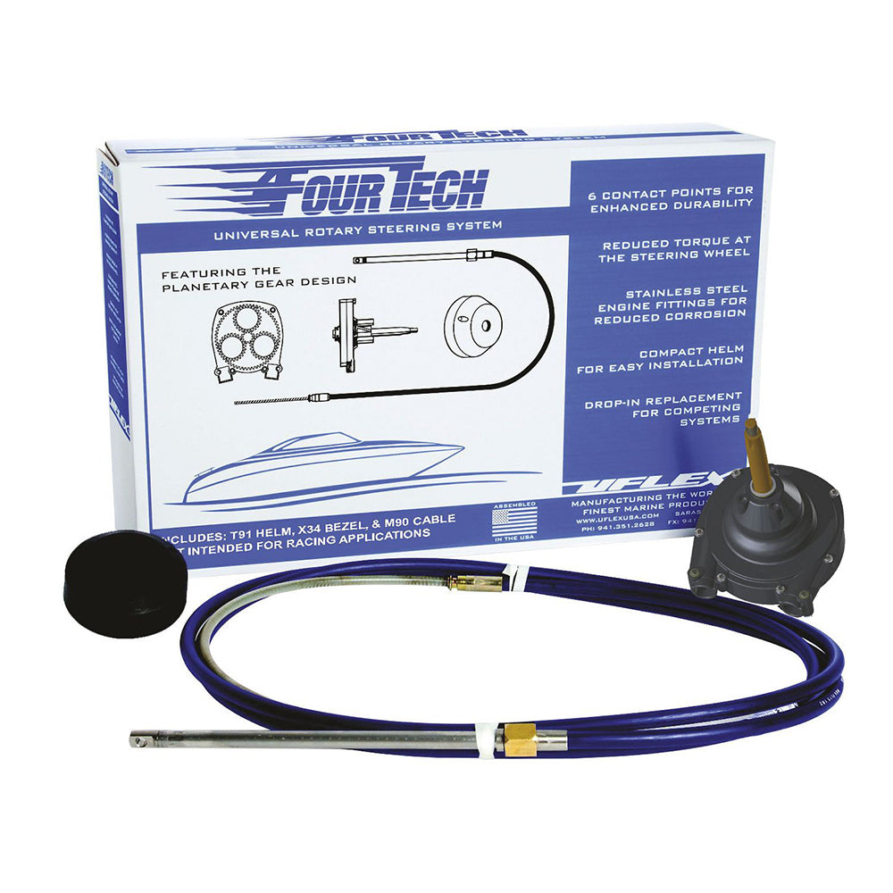 Uflex Fourtech 13' Mach Rotary Steering System w/Helm, Bezel & Cable [FOURTECH13] - First Stop Marine