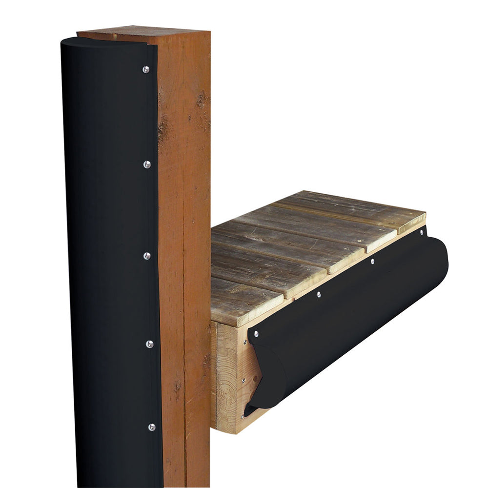 Dock Edge Piling Bumper - One End Capped - 6' - Black [1020-B-F] - First Stop Marine