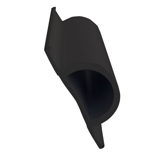 Dock Edge Standard "D" PVC Profile - 16' Roll - Black [1193-F] - First Stop Marine