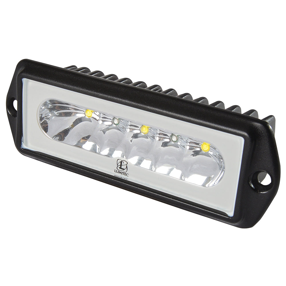 Lumitec Capri2 - Flush Mount LED Flood Light - Black Housing - 2-Color White/Blue Dimming [101186] - First Stop Marine