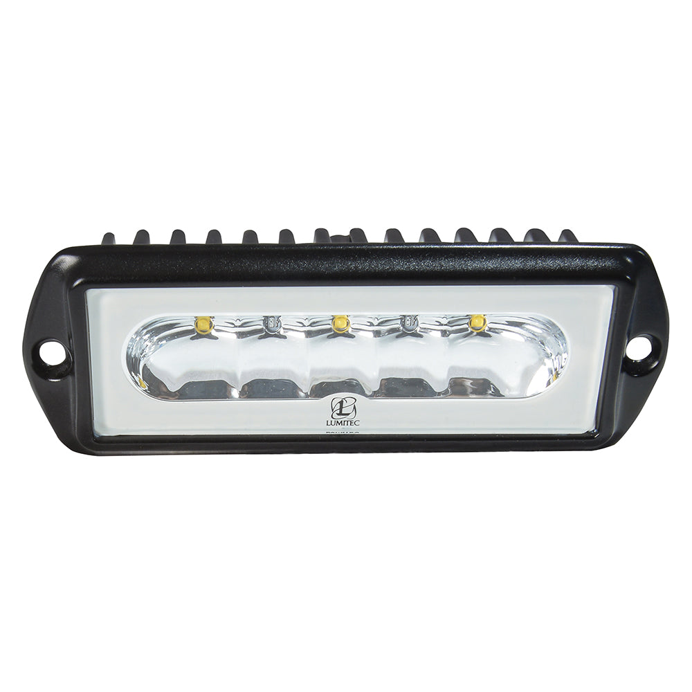 Lumitec Capri2 - Flush Mount LED Flood Light - Black Housing - 2-Color White/Blue Dimming [101186] - First Stop Marine