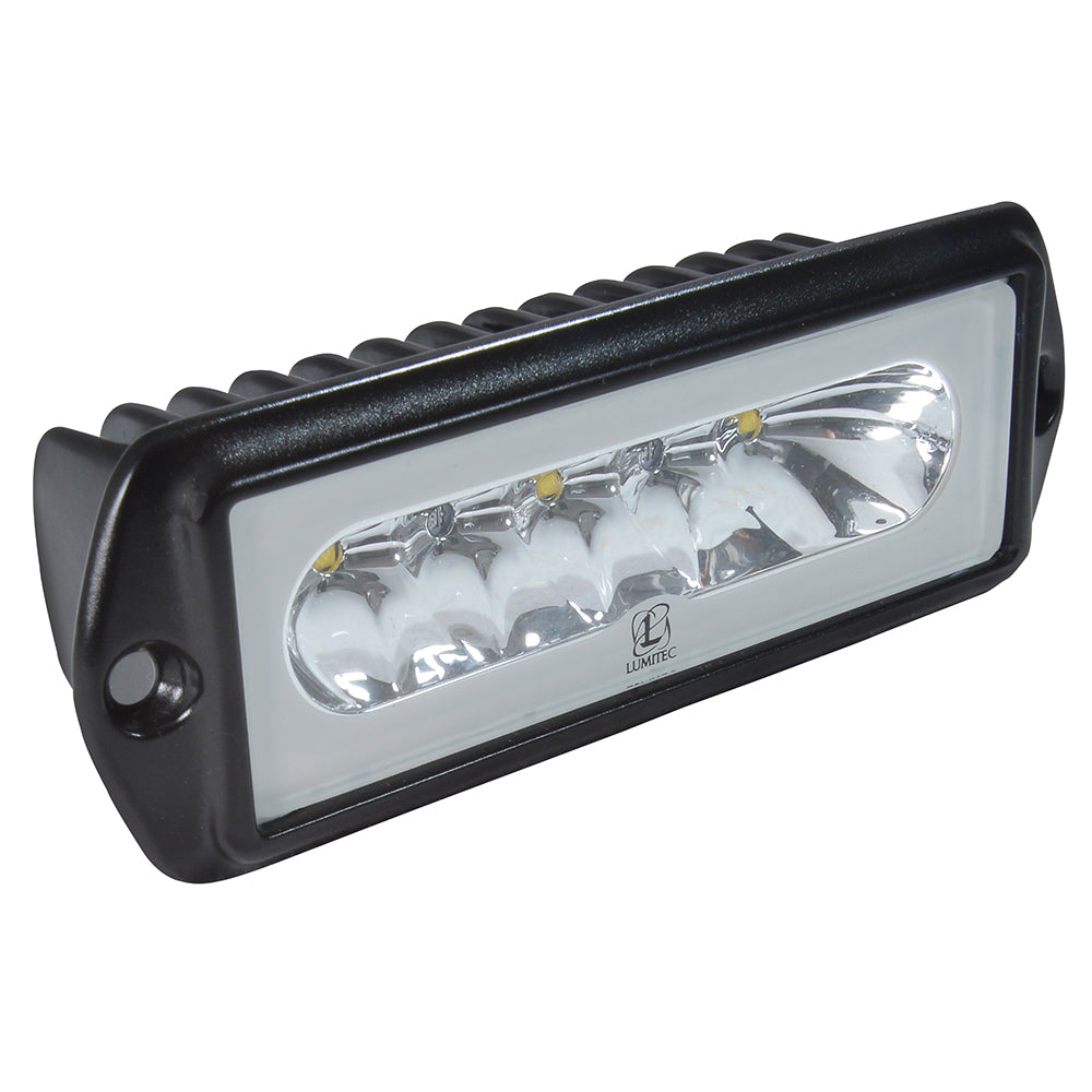 Lumitec Capri2 - Flush Mount LED Flood Light - Black Housing - 2-Color White/Blue Dimming [101186] - First Stop Marine