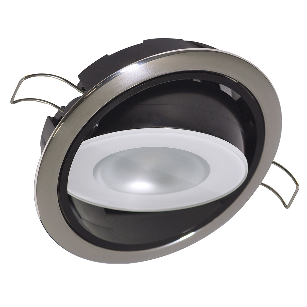 Lumitec Mirage Positionable Down Light - Spectrum RGBW Dimming - Polished Bezel [115117] - First Stop Marine