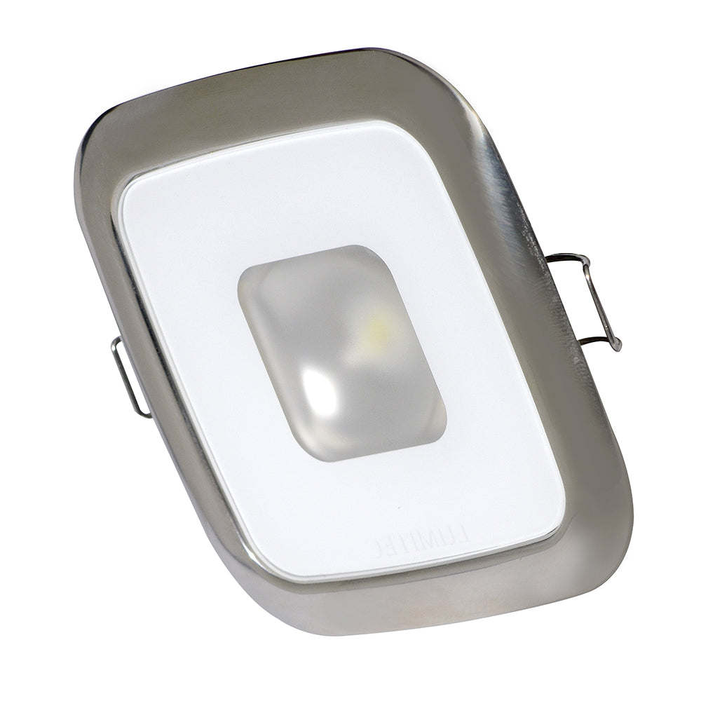 Lumitec Square Mirage Down Light - White Dimming, Red/Blue Non-Dimming - Polished Bezel [116118] - First Stop Marine