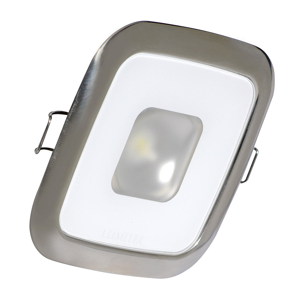 Lumitec Square Mirage Down Light - White Dimming, Red/Blue Non-Dimming - Polished Bezel [116118] - First Stop Marine