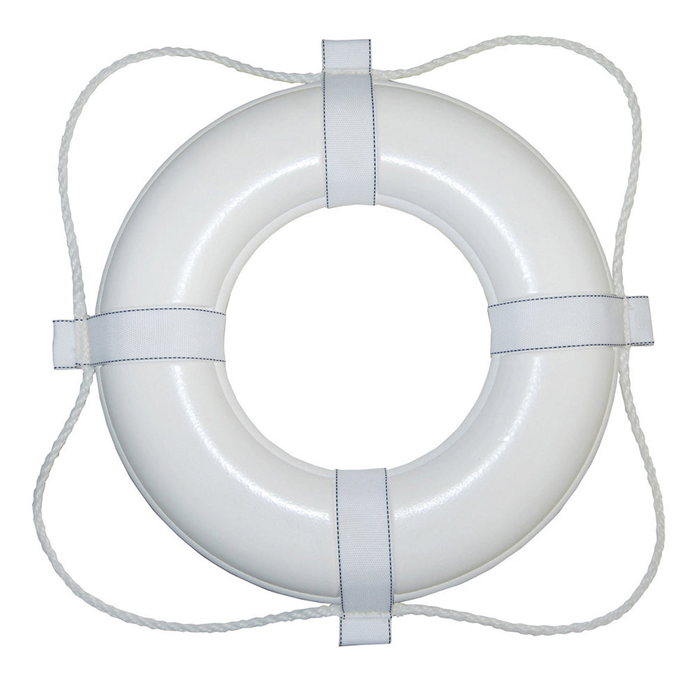 Taylor Made Foam Ring Buoy - 20" - White w/White Grab Line [360] - First Stop Marine