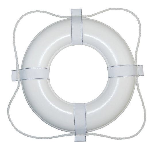 Taylor Made Foam Ring Buoy - 20" - White w/White Grab Line [360] - First Stop Marine