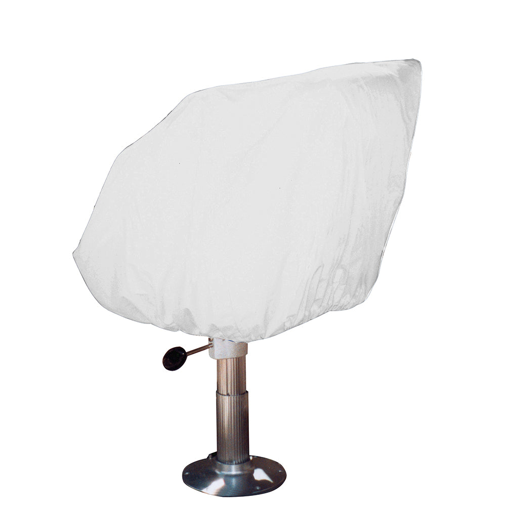 Taylor Made Helm/Bucket/Fixed Back Boat Seat Cover - Vinyl White [40230] - First Stop Marine