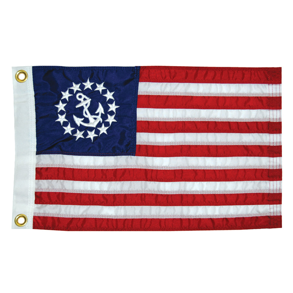 Taylor Made 12" x 18" Deluxe Sewn US Yacht Ensign Flag [8118] - First Stop Marine