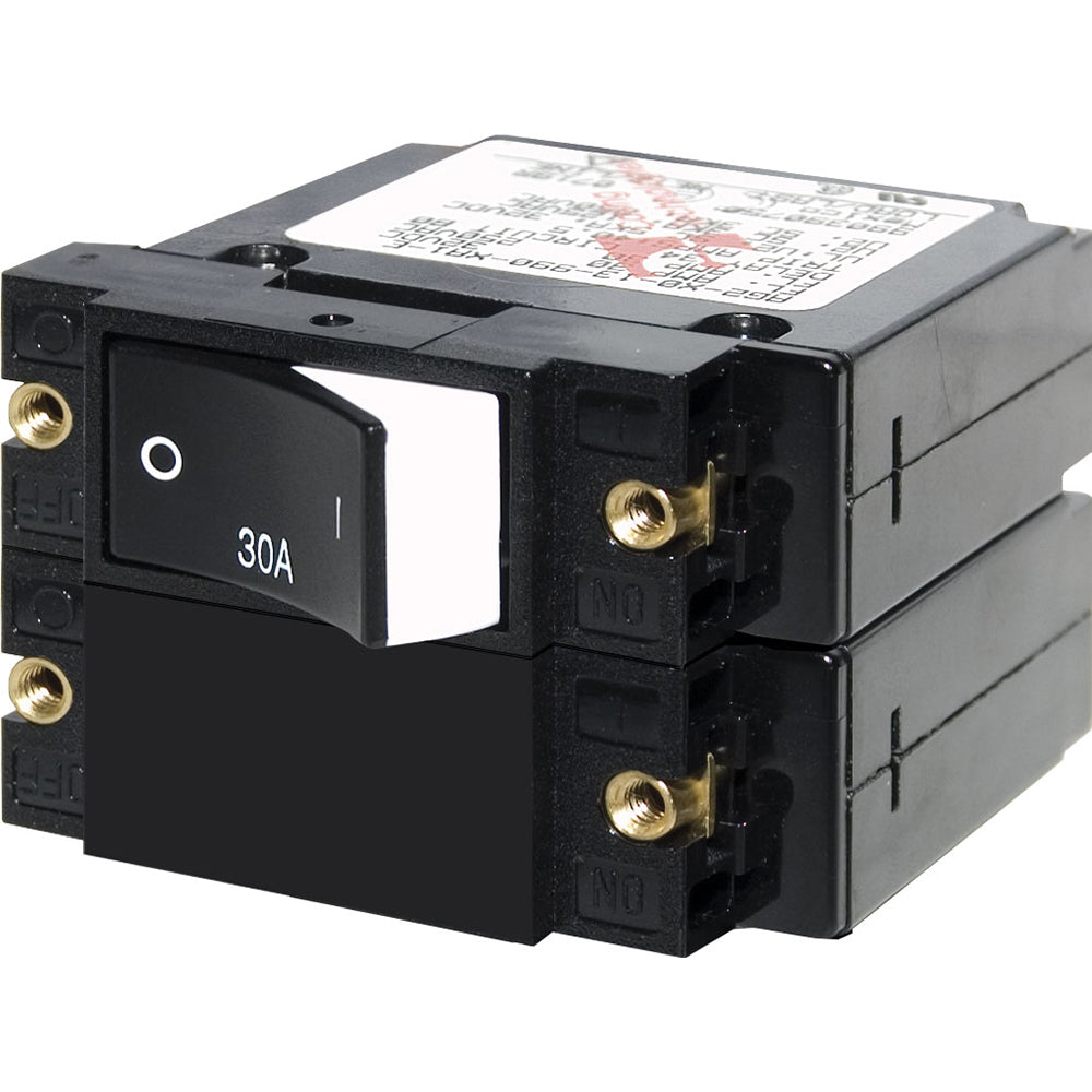 Blue Sea 7574 A-Series Raised Rocker Circuit Breaker - Double Pole - 30A [7574] - First Stop Marine