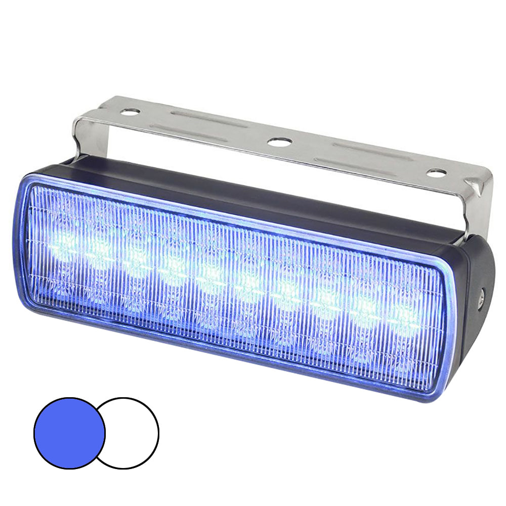 Hella Marine Sea Hawk XL Dual Color LED Floodlights - Blue/White LED - Black Housing [980950061] - First Stop Marine