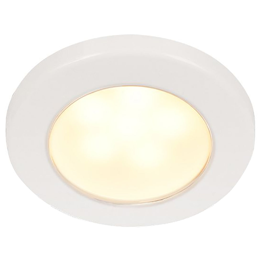 Hella Marine EuroLED 75 3" Round Screw Mount Down Light - Warm White LED - White Plastic Rim - 12V [958109011] - First Stop Marine