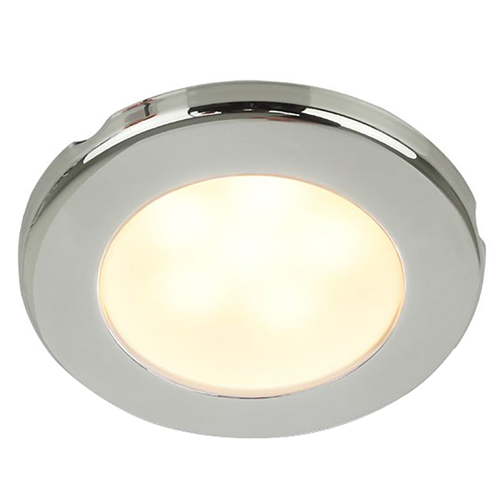 Hella Marine EuroLED 75 3" Round Screw Mount Down Light - Warm White LED - Stainless Steel Rim - 24V [958109121] - First Stop Marine