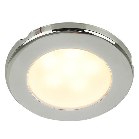 Hella Marine EuroLED 75 3" Round Screw Mount Down Light - Warm White LED - Stainless Steel Rim - 24V [958109121] - First Stop Marine