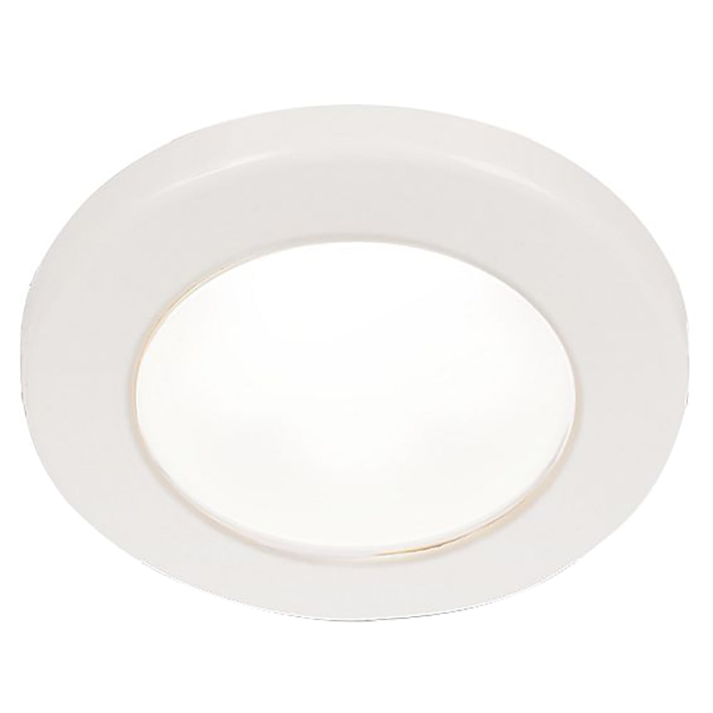 Hella Marine EuroLED 75 3" Round Screw Mount Down Light - White LED - White Plastic Rim - 12V [958110011] - First Stop Marine