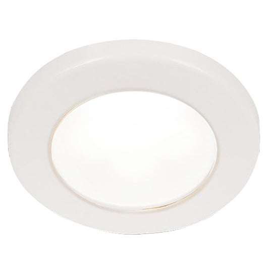 Hella Marine EuroLED 75 3" Round Screw Mount Down Light - White LED - White Plastic Rim - 12V [958110011] - First Stop Marine