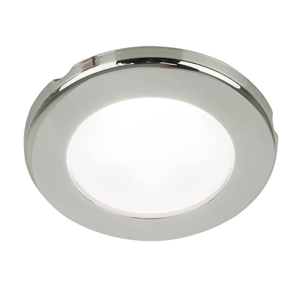 Hella Marine EuroLED 75 3" Round Screw Mount Down Light - White LED - Stainless Steel Rim - 12V [958110021] - First Stop Marine