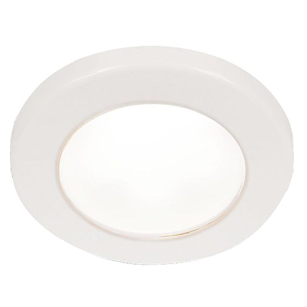 Hella Marine EuroLED 75 3" Round Screw Mount Down Light - White LED - White Plastic Rim - 24V [958110111] - First Stop Marine