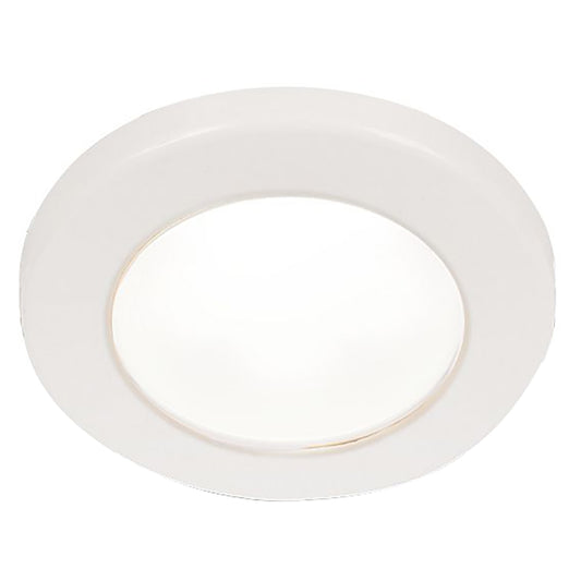 Hella Marine EuroLED 75 3" Round Screw Mount Down Light - White LED - White Plastic Rim - 24V [958110111] - First Stop Marine