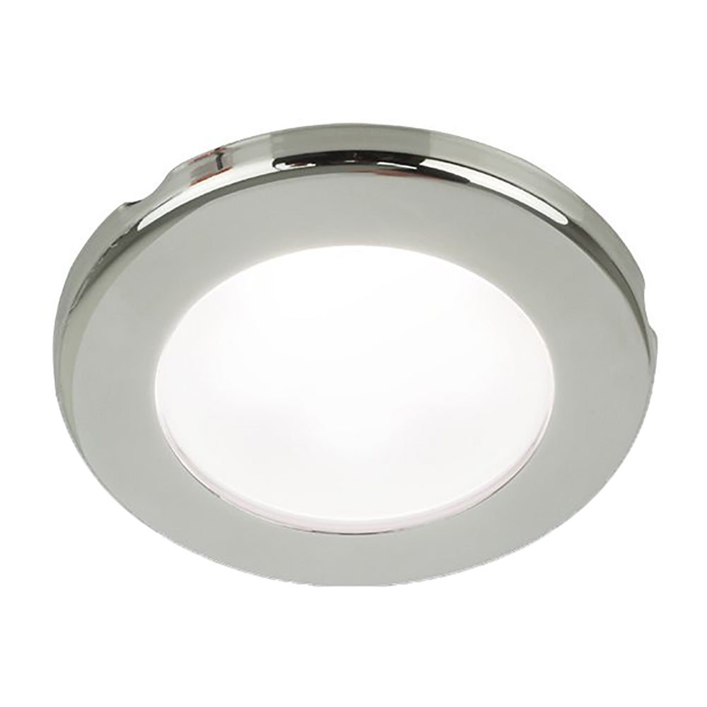 Hella Marine EuroLED 75 3" Round Screw Mount Down Light - White LED - Stainless Steel Rim - 24V [958110121] - First Stop Marine