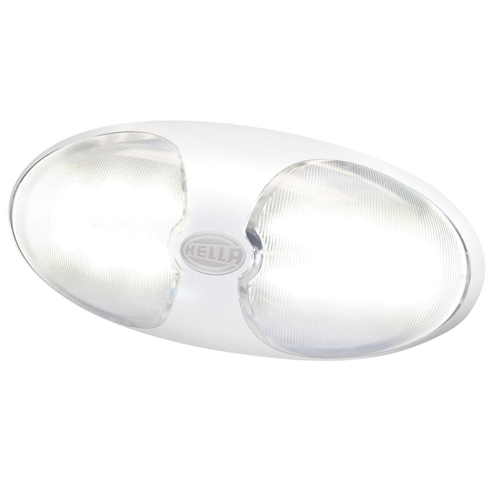 Hella Marine DuraLED 12 Interior/Exterior Lamp w/Switch - White LED - White Housing [980704001] - First Stop Marine