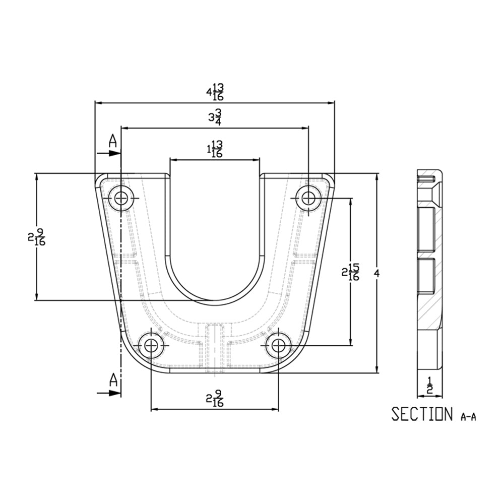 TACO Stainless Steel Mounting Bracket f/Side Mount Table Pedestal [F16-0080] - First Stop Marine