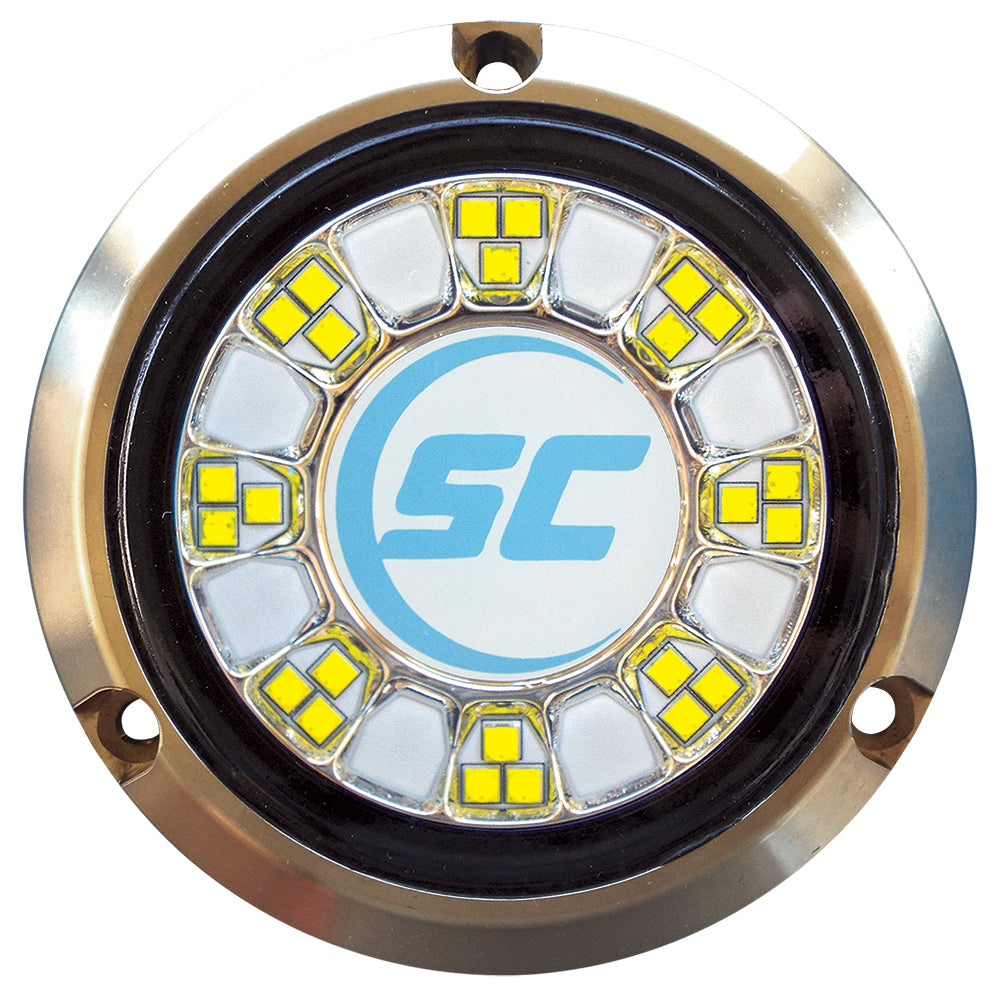 Shadow-Caster SCR-24 Bronze Underwater Light - 24 LEDs - Bimini Blue/Great White [SCR-24-BW-BZ-10] - First Stop Marine