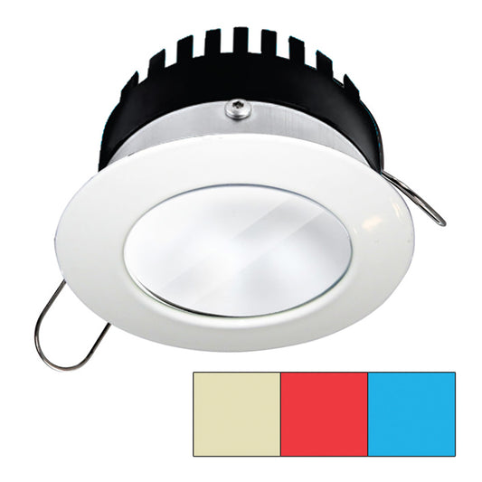 i2Systems Apeiron Pro A503 - 3W - Round - Warm White, Red  Blue - White Finish [A503-31CBBR-HE] - First Stop Marine