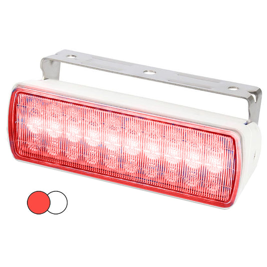 Hella Marine Sea Hawk XL Dual Color LED Floodlights - Red/White LED - White Housing [980950051] - First Stop Marine