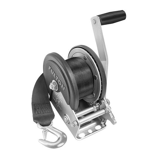 Fulton 1500lb Single Speed Winch w/20 Strap  Cover [142208] - First Stop Marine