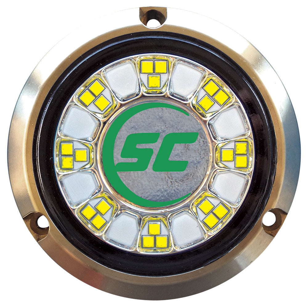 Shadow-Caster SCR-24 Bronze Underwater Light - 24 LEDs - Aqua Green [SCR-24-AG-BZ-10] - First Stop Marine